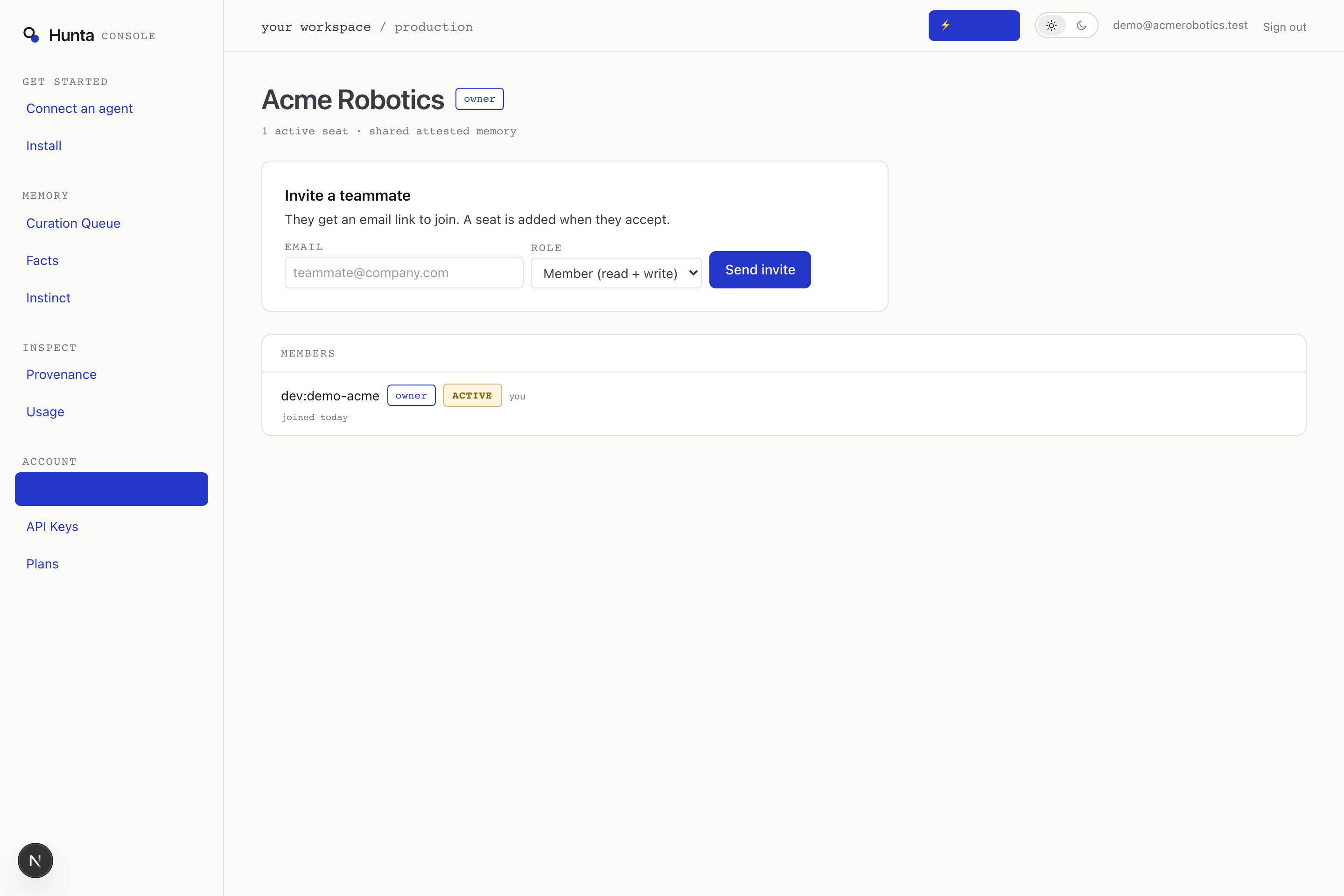 Invite teammates, manage seats and roles
